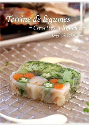 A picture of Seasonal Vegetable Terrine with Ingredients of Your Choice.