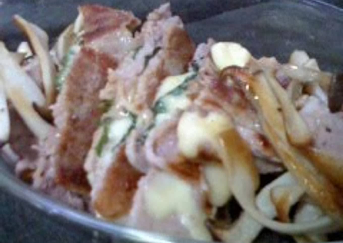 Roast pork, shiso and cheese