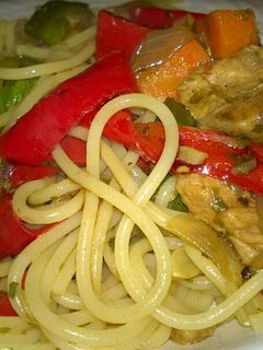 Una foto de Wok de Cerdo