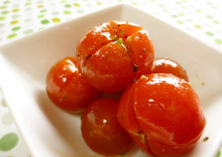 Steps to Prepare Ultimate Easy Marinated Cherry Tomatoes