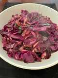 Warm Red Cabbage Slaw