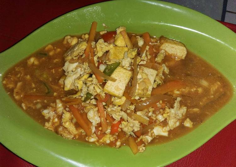 Bumbu Gongso telur orak arik dan tahu kuah pedas (sederhana) | Resep Bumbu Gongso telur orak arik dan tahu kuah pedas (sederhana) Yang Paling Enak