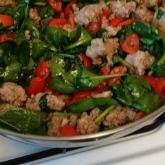 A picture of Amanda's sausage and penne.