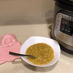 A picture of Noom Friendly Instant Pot Split Lentil Soup.