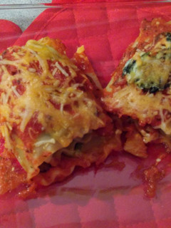 A picture of Spinach lasagna roll ups.