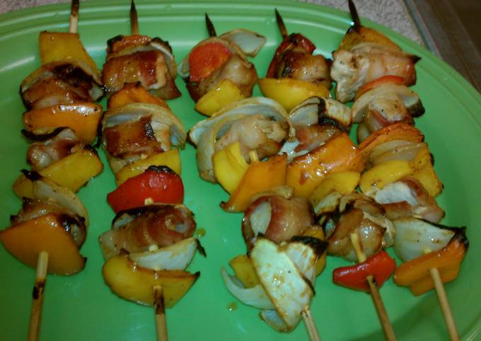 Pork Wrap Bacon Kabobs