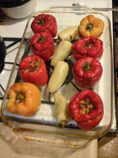 A picture of Stuffed bell peppers.