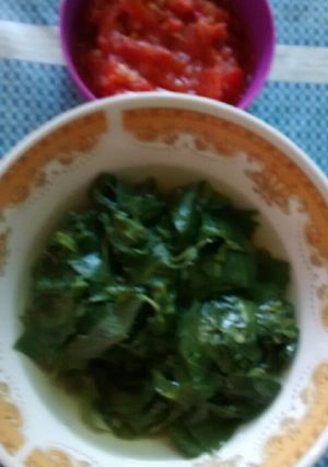 Foto resep Sayur bening daun singkong dan sambal