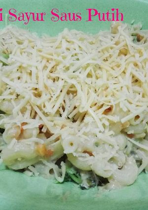 Foto resep Macaroni Sayur Saus Putih