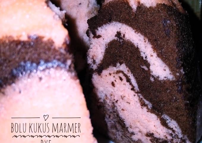 Bolu kukus marmer pink coklat❤️