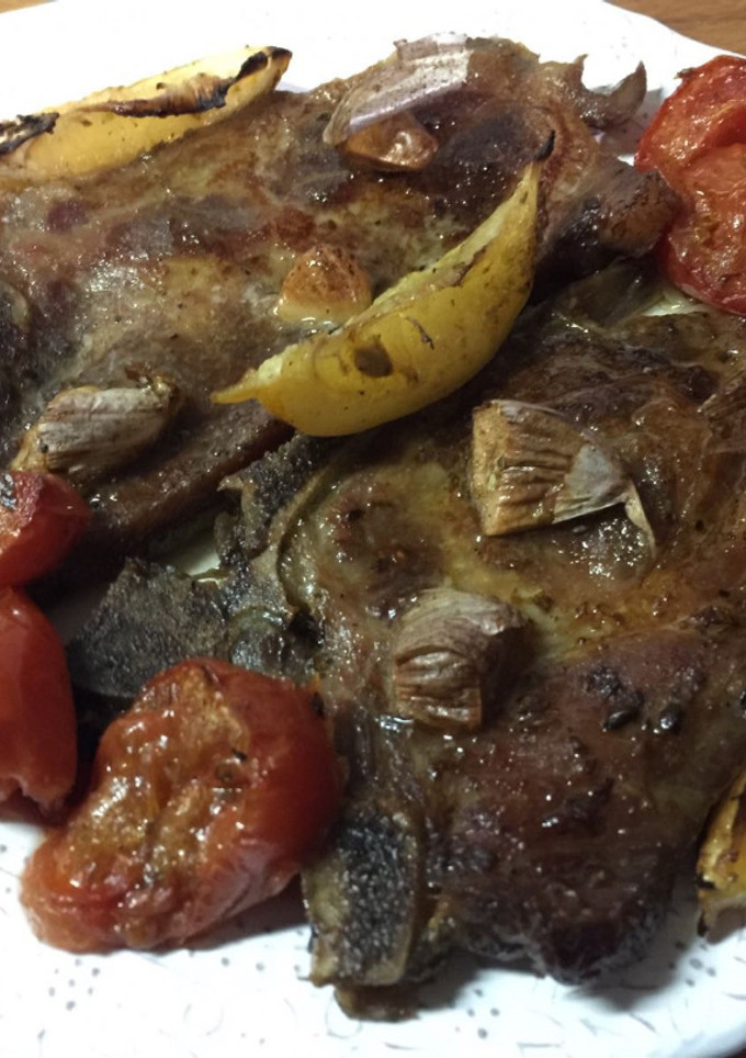 Una foto de Chuletas de cerdo al limón