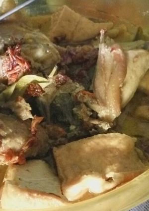Foto resep Ayam opor tahu