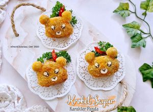 Foto resep Kroket Sayur karakter Panda