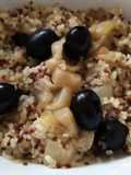 Bulgur quinoa con melanzane e olive nere