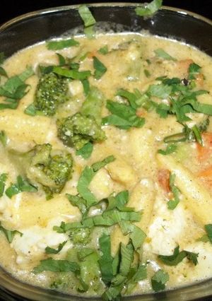 A picture of Broccoli and baby corn vegetable.