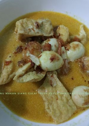 Foto resep Gulai telur puyuh+ tahu