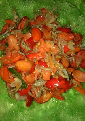 Foto resep Oseng Teri kulit melinjo