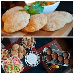 A picture of Daal kachori with karak chaai.