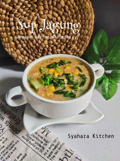 Foto resep Sup Jagung Daging Pokcoy
