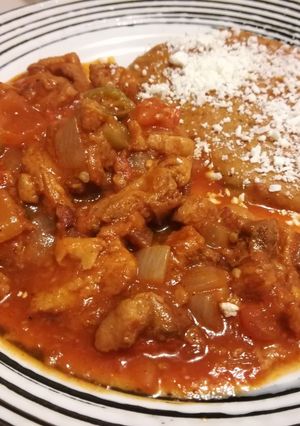 A picture of Pork Crackling Stew.