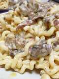 Fusilli con salsa cremosa