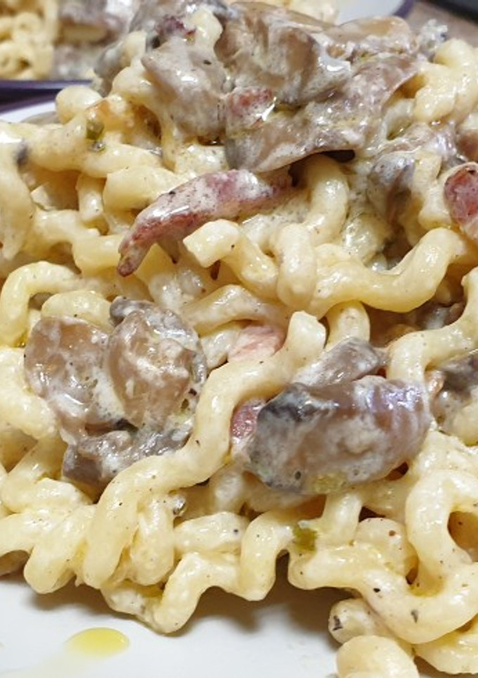 Una foto de Fusilli con salsa cremosa
