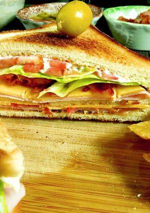 Una foto de Club sándwich