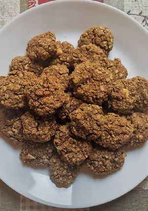 Csokis-mandulás zabpelyhes keksz (gluténmentes) recept fotója