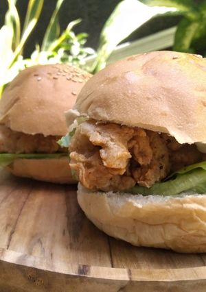 Foto resep Buttermilk Fried Chicken Burger