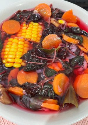 Foto resep Sayur Bening Bayam Merah Wortel Jagung