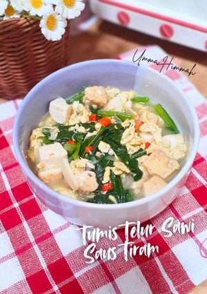 Foto resep Tumis Telur Sawi Saus Tiram