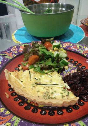 A picture of Zuchinni & Feta Quiche.