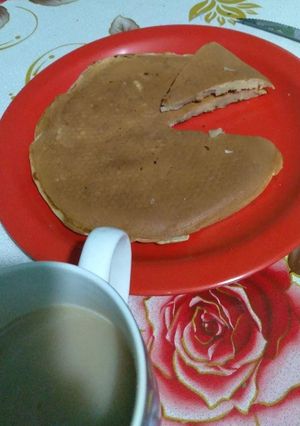 Una foto de Tortita de manzana en sartén