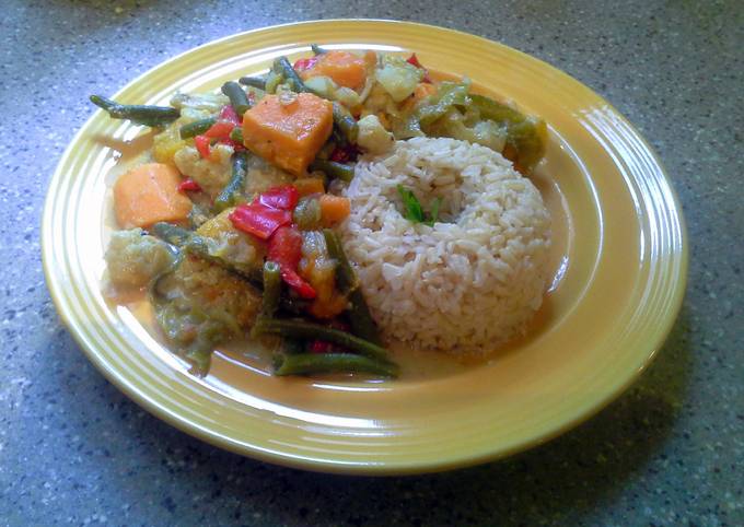 Caribbean veggie curry