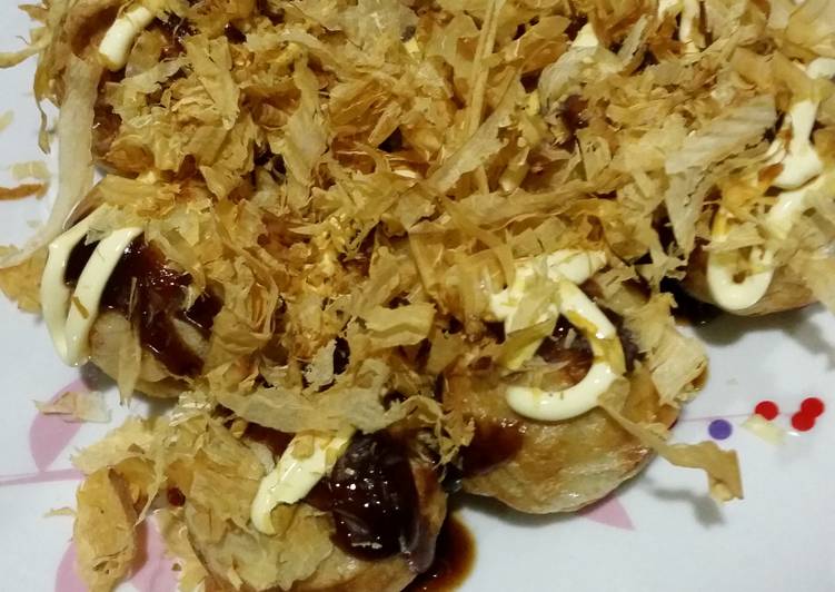 Step-by-Step Guide to Make Perfect Simple ham &amp; cheese takoyaki