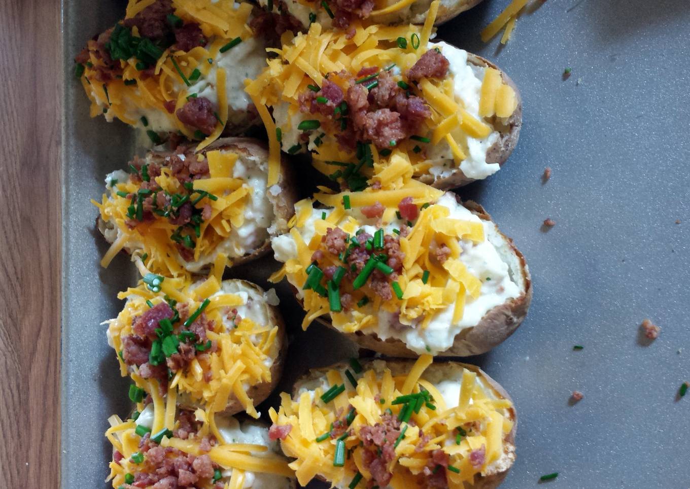 Potatoes baked twice per person