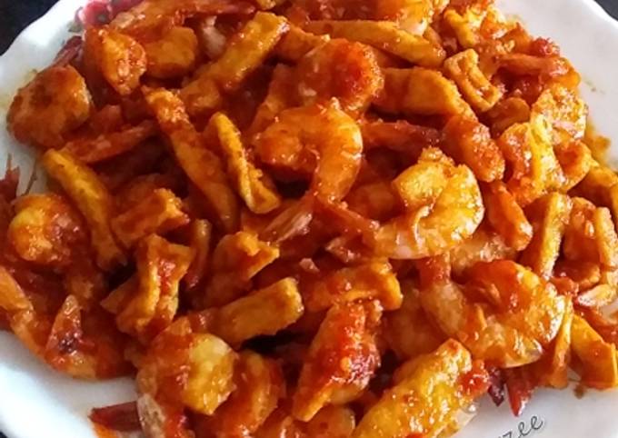 Balado Udang Tahu