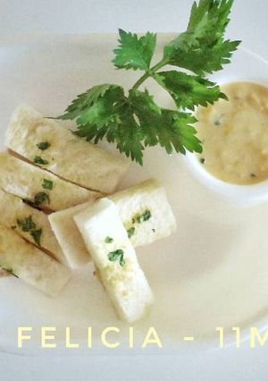 Foto resep MPASI 11+ : Roti Panggang Cocol Sup Krim