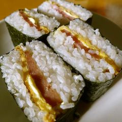A picture of My Okinawan Grandma's Spam & Egg Onigiri (Rice Balls).