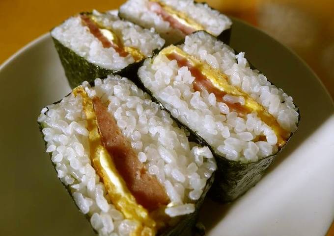 Easiest Way to Make Homemade My Okinawan Grandma&#39;s Spam &amp; Egg Onigiri (Rice Balls)