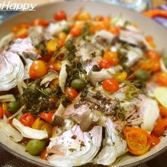 A picture of Steam Cooked Italian Sea Breem Splendor in One Pot.