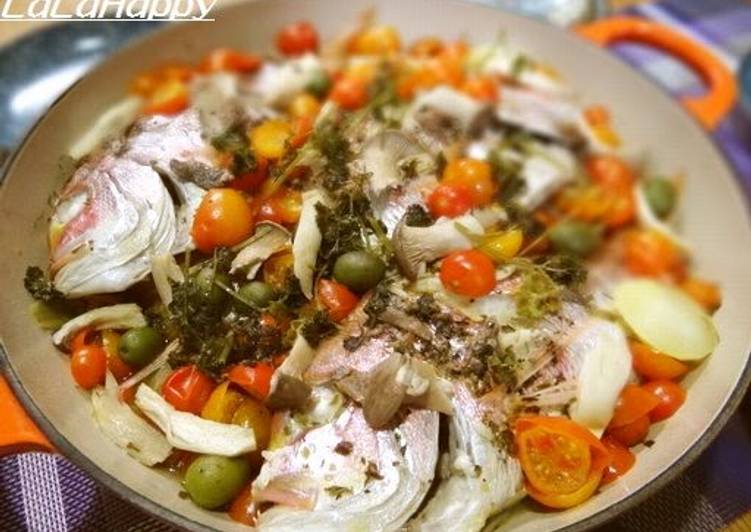 Simple Way to Make Homemade Steam Cooked Italian Sea Breem Splendor in One Pot