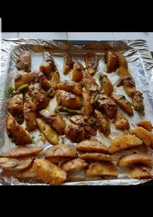 A picture of Baked wedges #4week challenge.