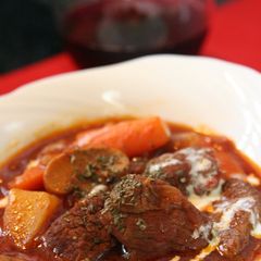 A picture of Slow Cooked Beef Stew for Adult Tastes.