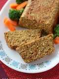 Nut Roast in a Meatloaf-style with Lentils, Nuts and Cheese