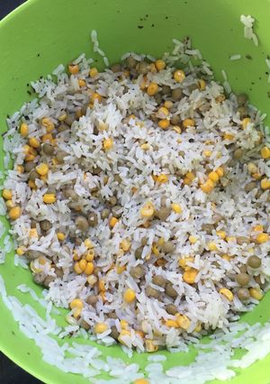 Una foto de Arroz primavera