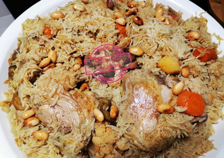 مقلوبه المقالي المشكله (باذنجان. زهره. بطاطا. جزر)