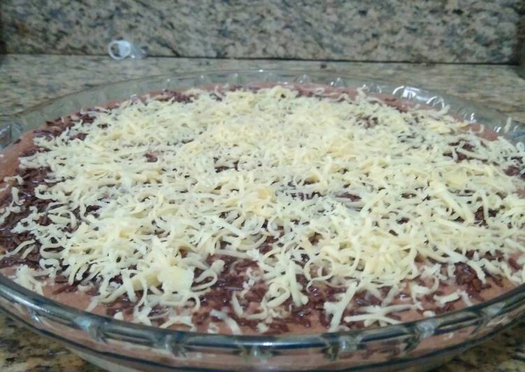 Puding cokelat vla putih