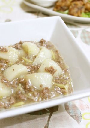 A picture of Turnip with Soboro Ginger An-Sauce.