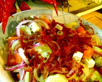 New Recipe feta and prosciutto salad with mint topping Delicious Steady